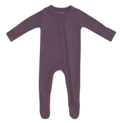 Sale Kyte Baby Ribbed Zipper Footie in Currant