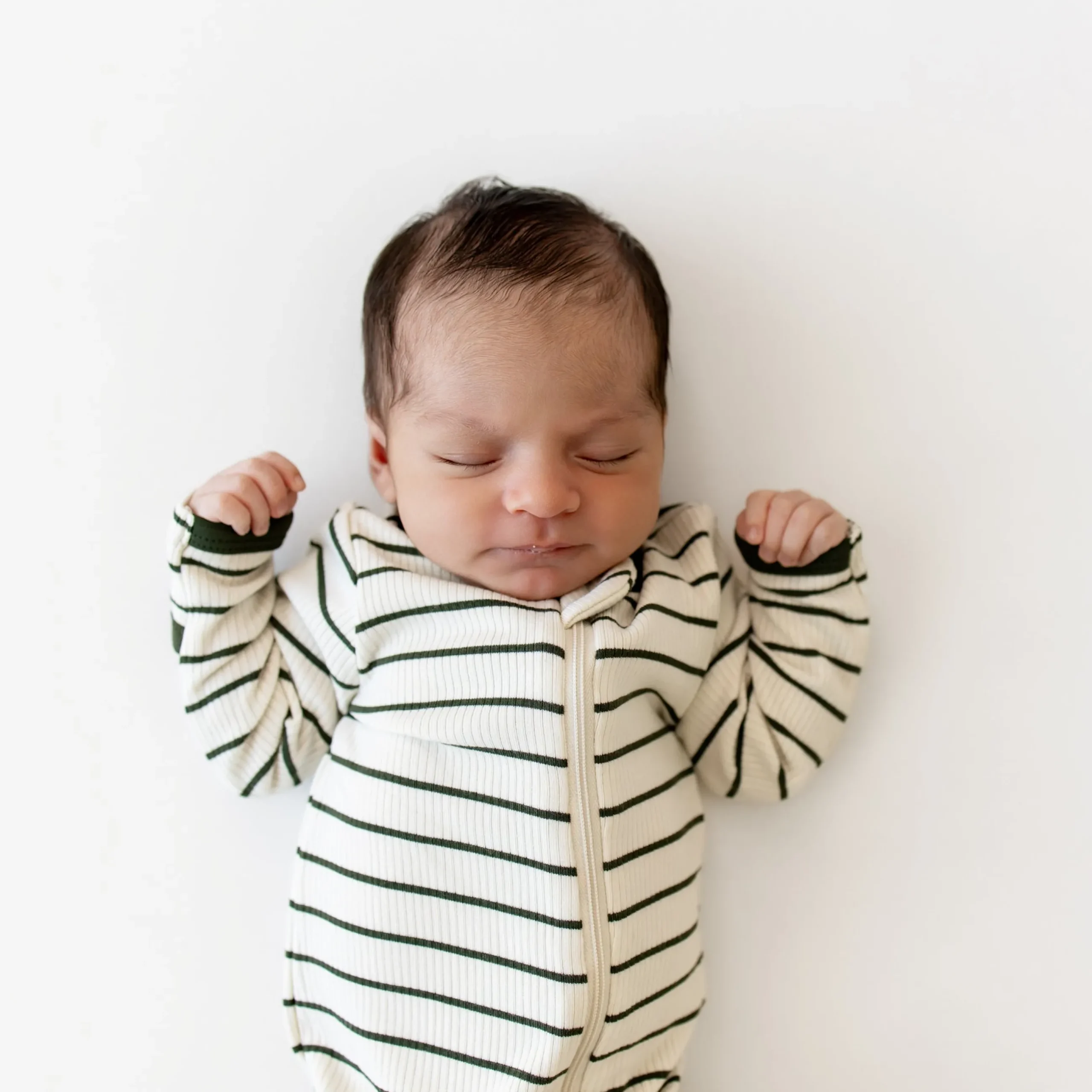 Discount Kyte Baby Ribbed Zipper Footie in Fir Stripe