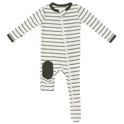 Discount Kyte Baby Ribbed Zipper Footie in Fir Stripe