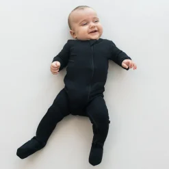 Discount Kyte Baby Ribbed Zipper Footie in Midnight