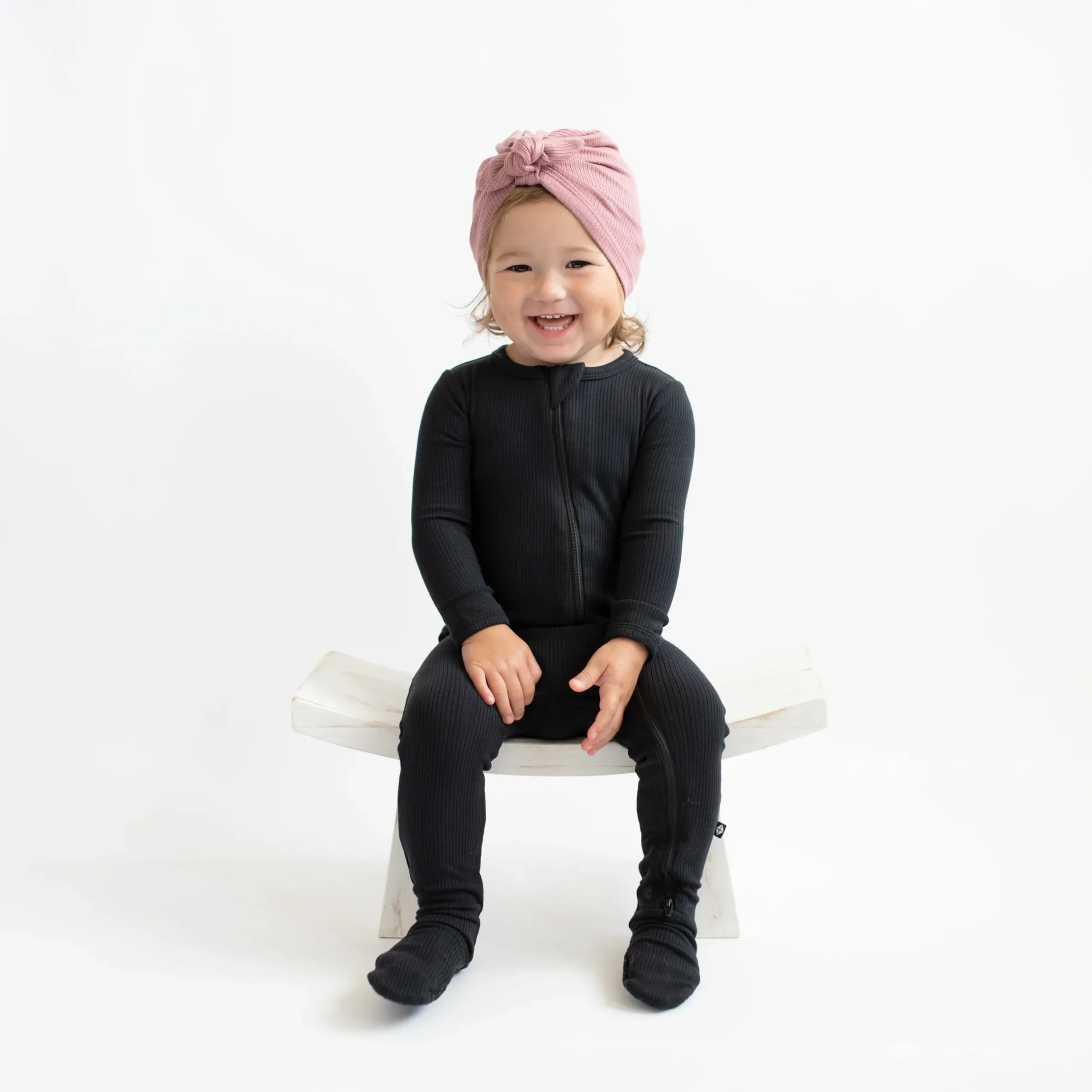 Discount Kyte Baby Ribbed Zipper Footie in Midnight