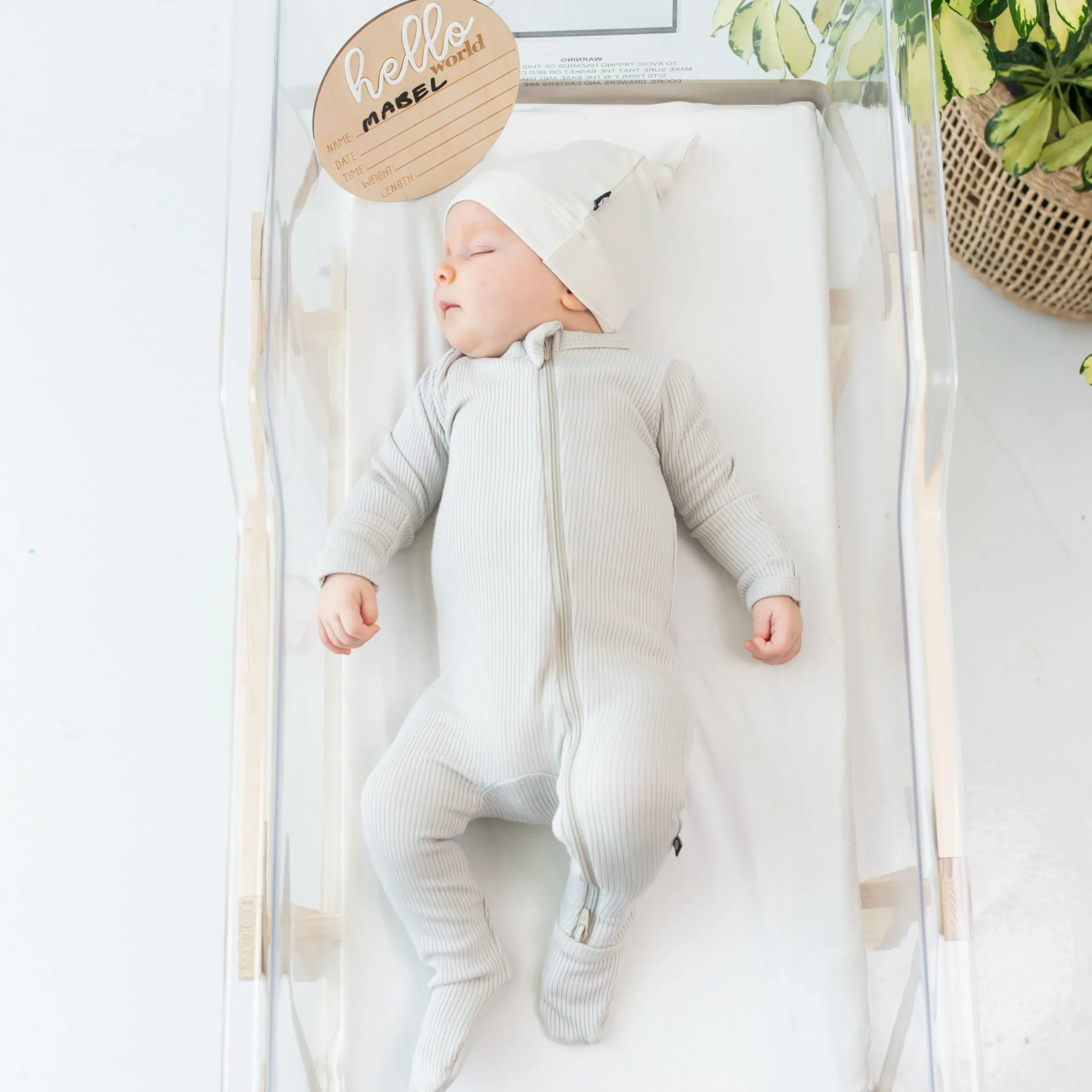 Clearance Kyte Baby Ribbed Zipper Footie in Oat