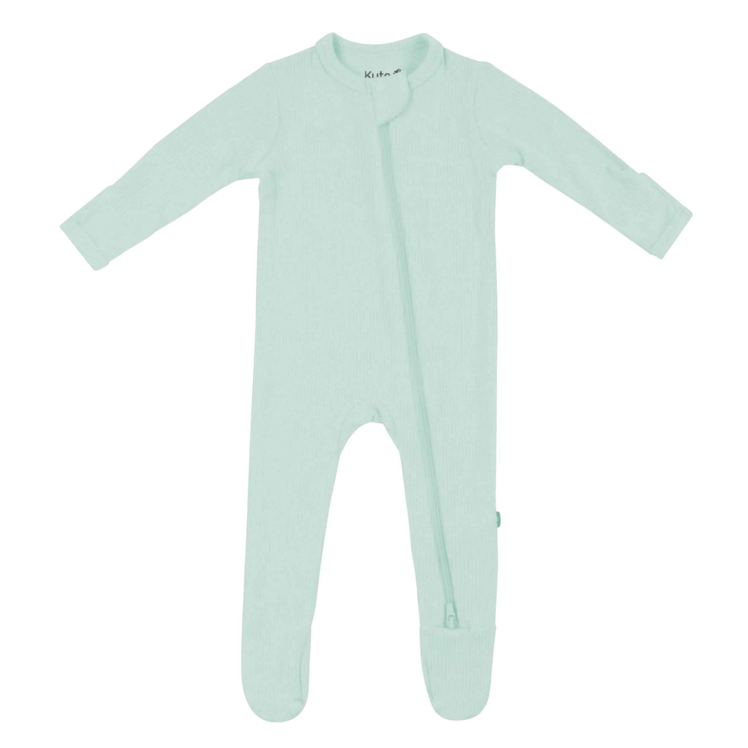 Online Kyte Baby Ribbed Zipper Footie in Sage