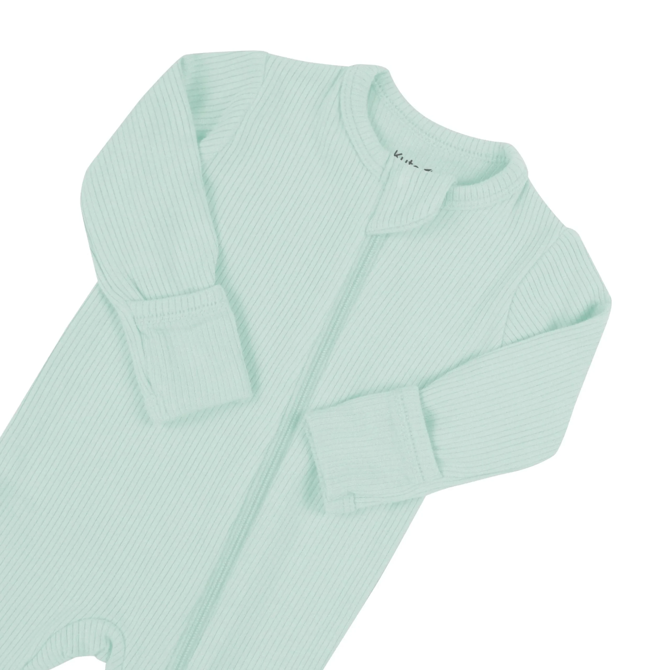 Online Kyte Baby Ribbed Zipper Footie in Sage