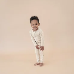 Sale Kyte Baby Ribbed Zipper Romper in Bisque