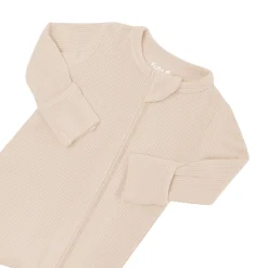 Sale Kyte Baby Ribbed Zipper Romper in Bisque