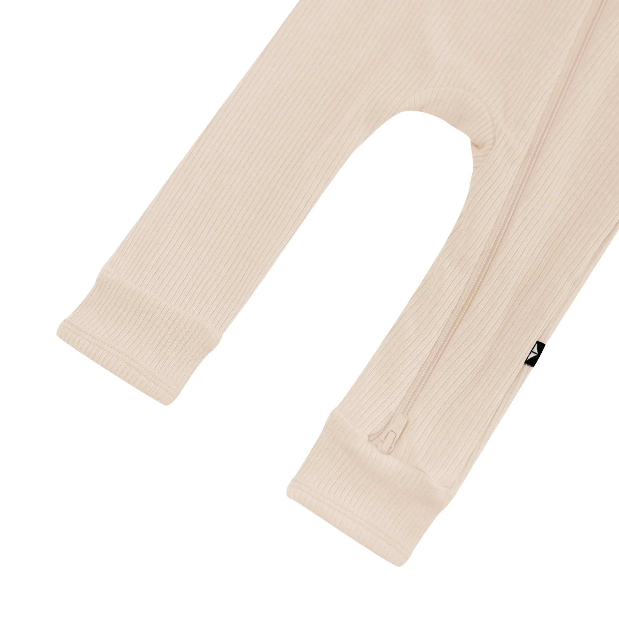 Sale Kyte Baby Ribbed Zipper Romper in Bisque