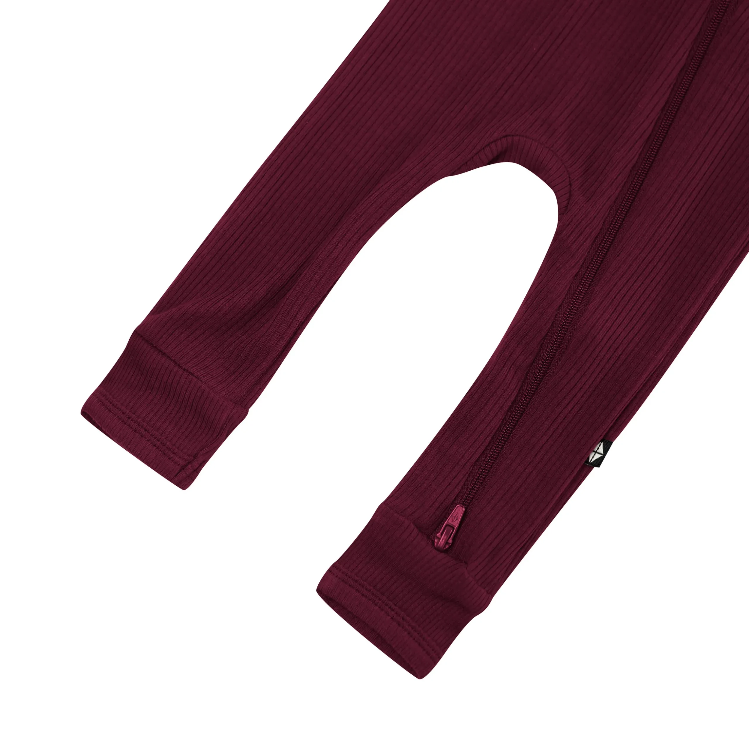 Sale Kyte Baby Ribbed Zipper Romper in Burgundy