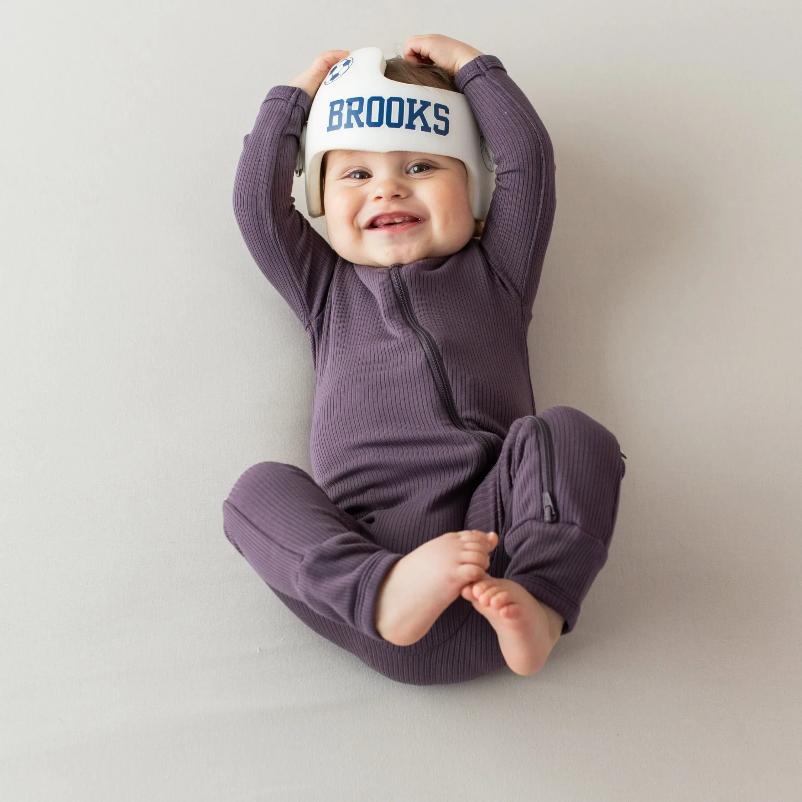 Clearance Kyte Baby Ribbed Zipper Romper in Currant