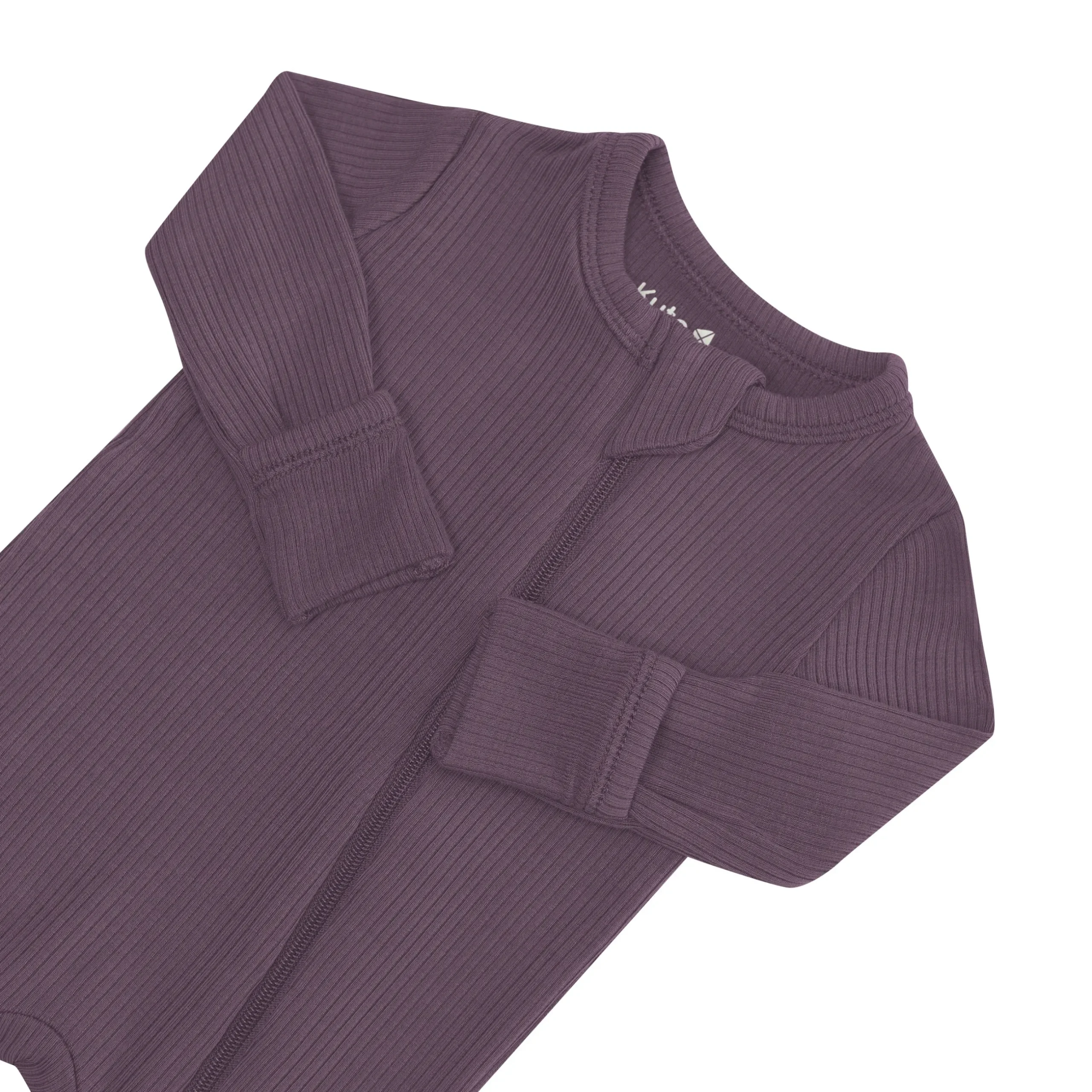 Clearance Kyte Baby Ribbed Zipper Romper in Currant