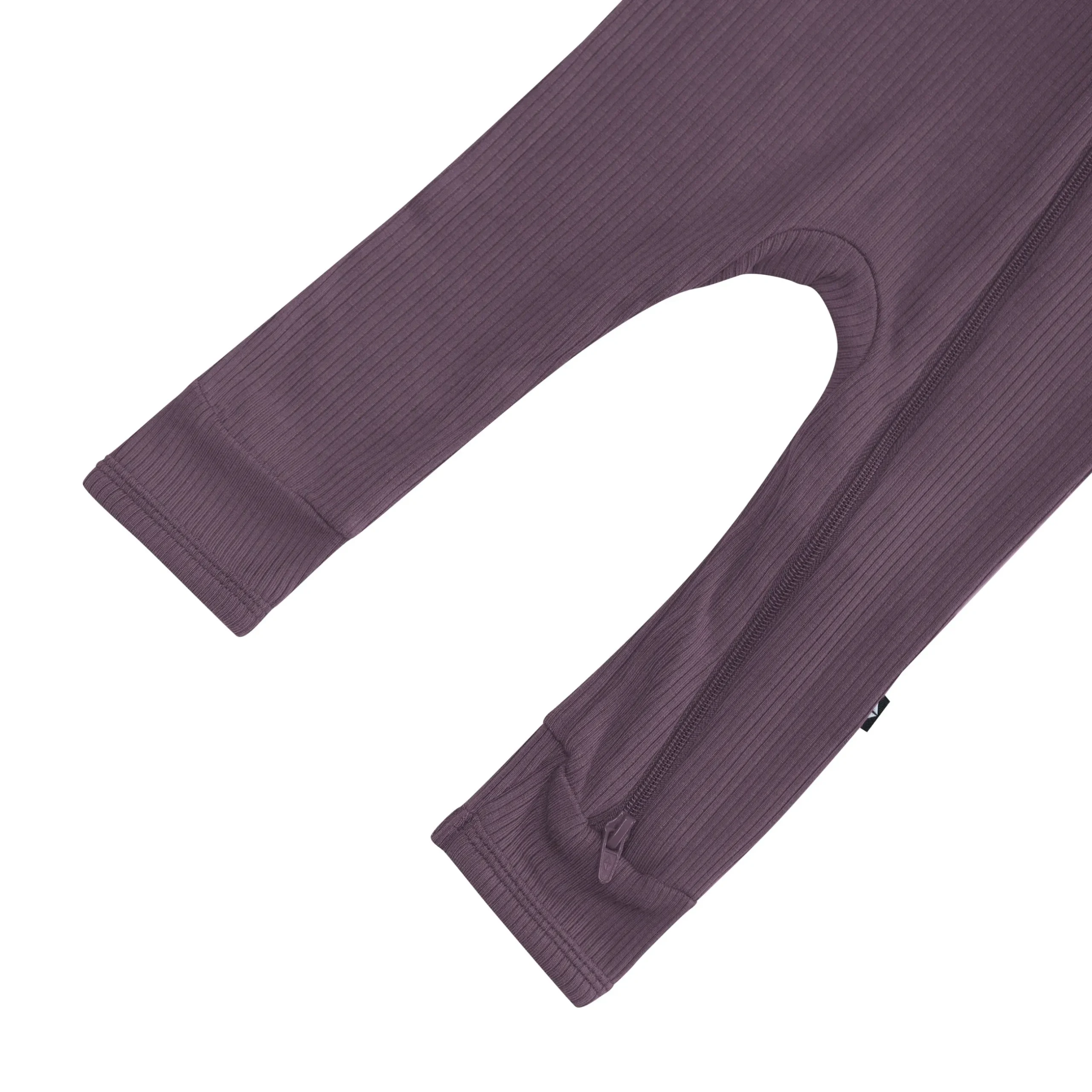 Clearance Kyte Baby Ribbed Zipper Romper in Currant