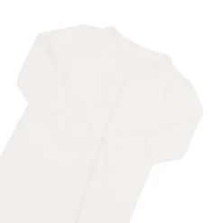 Hot Kyte Baby Ribbed Zipper Romper in Cloud