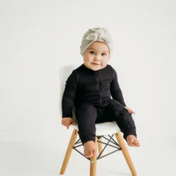 Online Kyte Baby Ribbed Zipper Romper in Midnight
