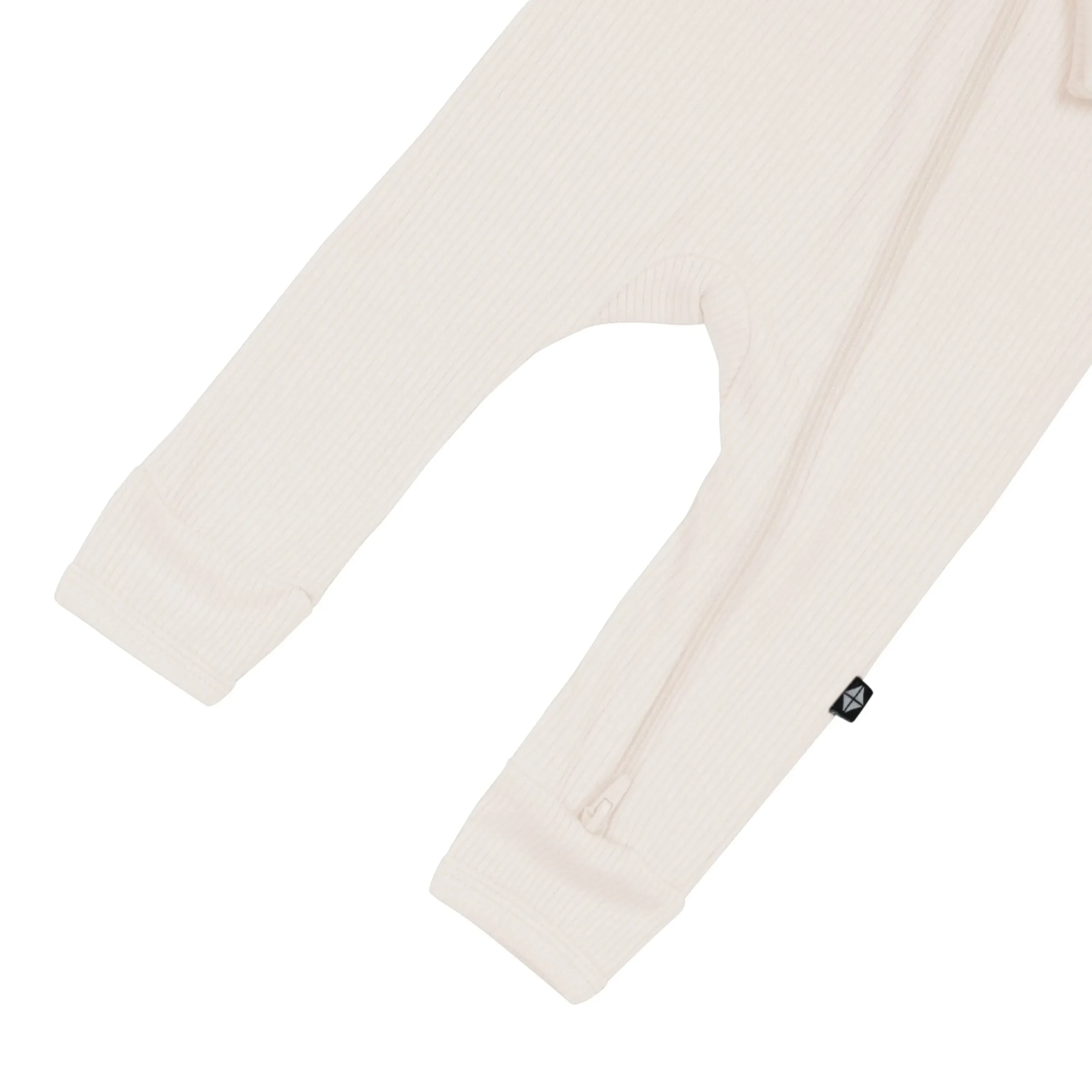 Outlet Kyte Baby Ribbed Zipper Romper in Oat