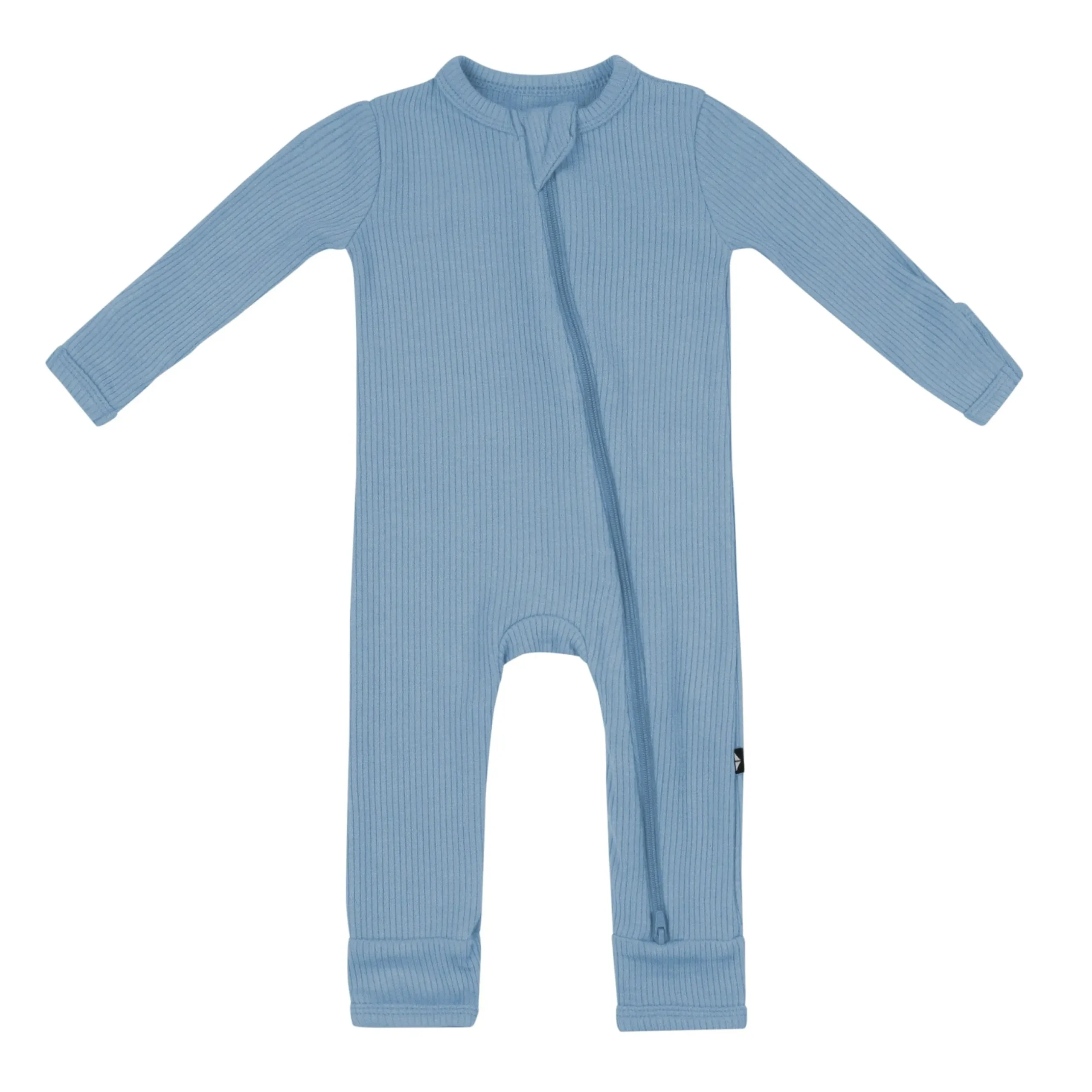 Sale Kyte Baby Ribbed Zipper Romper in Slate