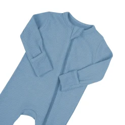 Sale Kyte Baby Ribbed Zipper Romper in Slate