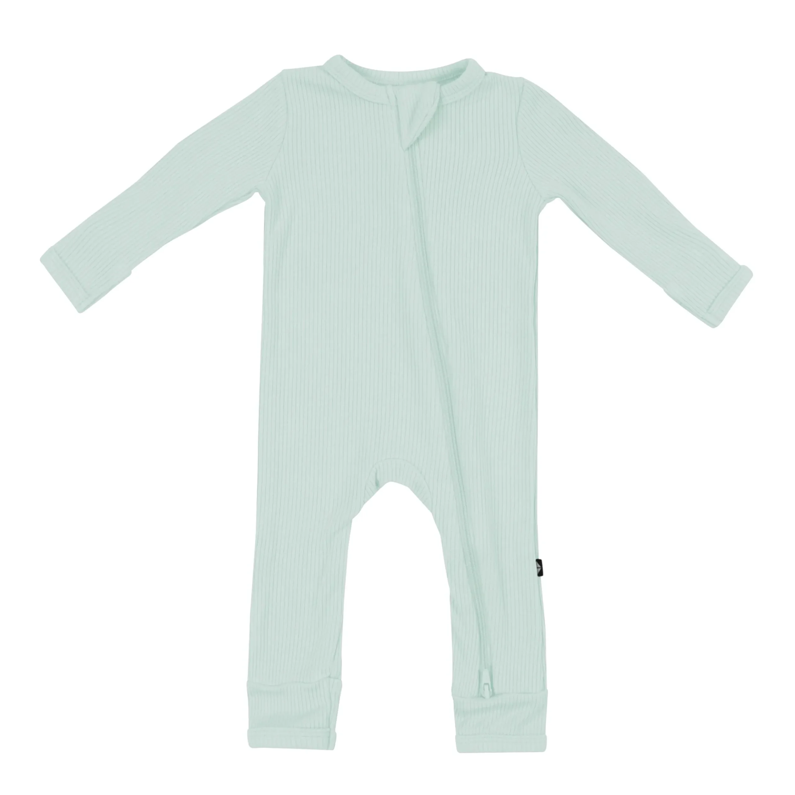 Discount Kyte Baby Ribbed Zipper Romper in Sage