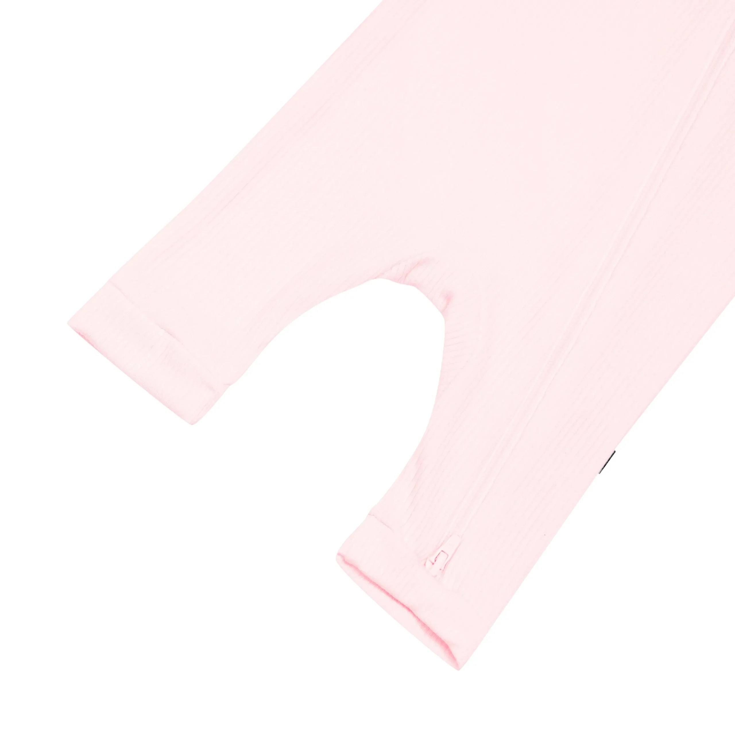 Sale Kyte Baby Ribbed Zippered Sleeveless Romper in Sakura