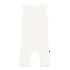 New Kyte Baby Ribbed Zippered Sleeveless Romper in Cloud