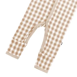Outlet Kyte Baby Romper in Gingham Bisque
