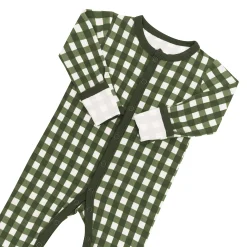 Discount Kyte Baby Romper in Gingham Fir