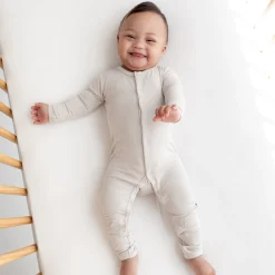 New Kyte Baby Romper in Oat