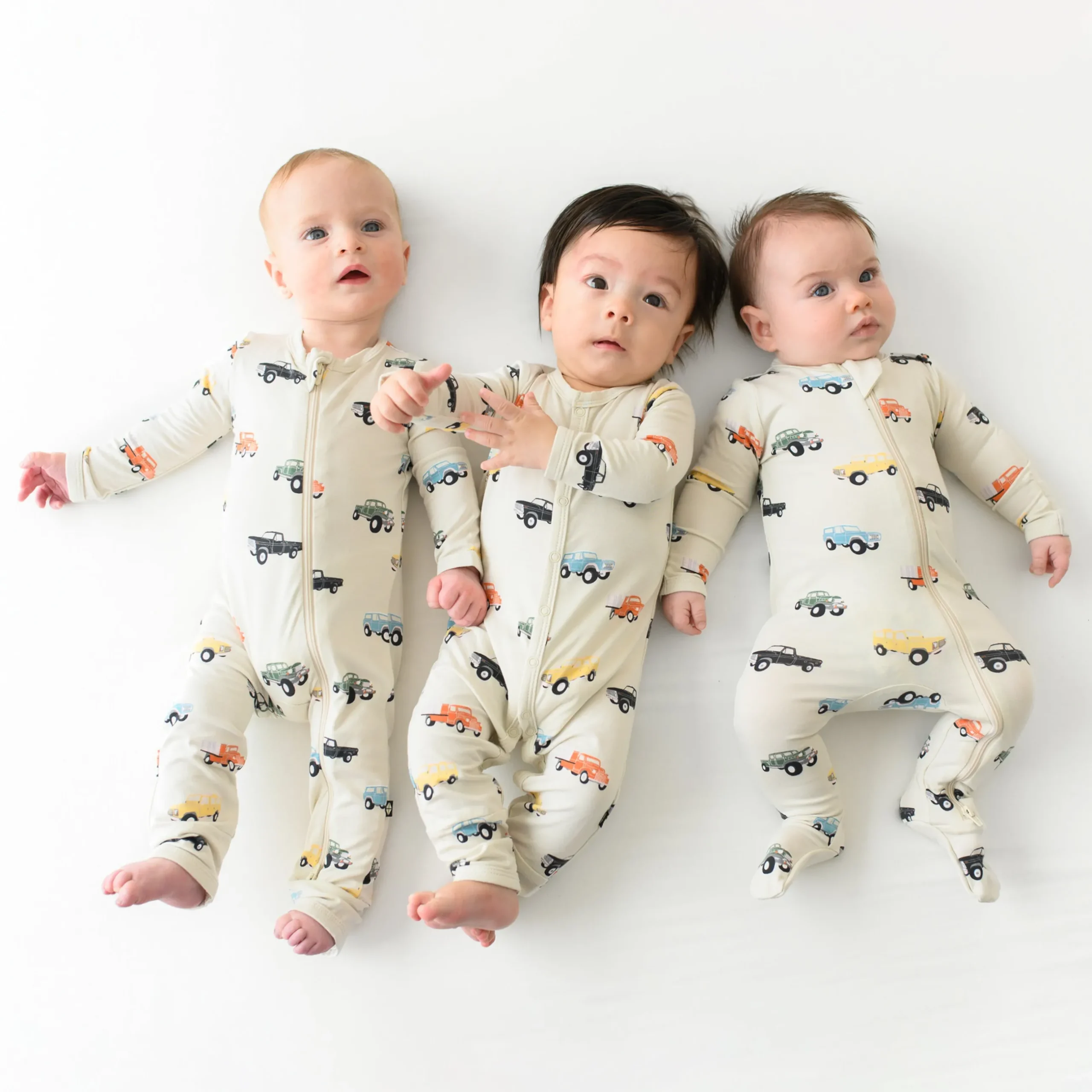 Best Kyte Baby Romper in Vintage Truck