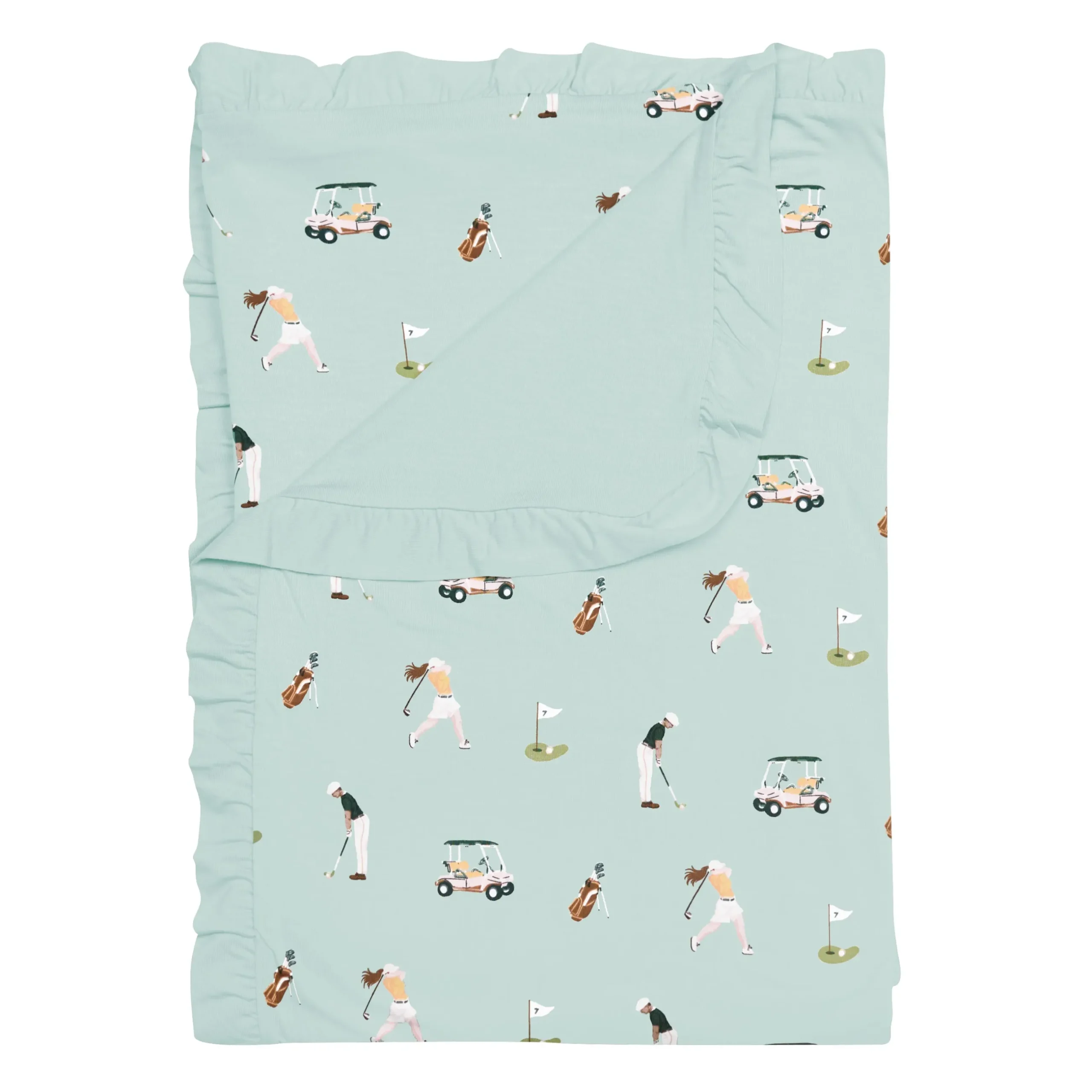 Hot Kyte Baby Ruffle Toddler Blanket in 0.5 Golf