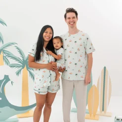 Outlet Kyte Baby Short Sleeve Pajamas in Dew Surf