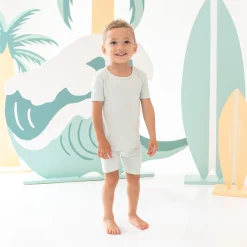 New Kyte Baby Short Sleeve Pajamas in Dew