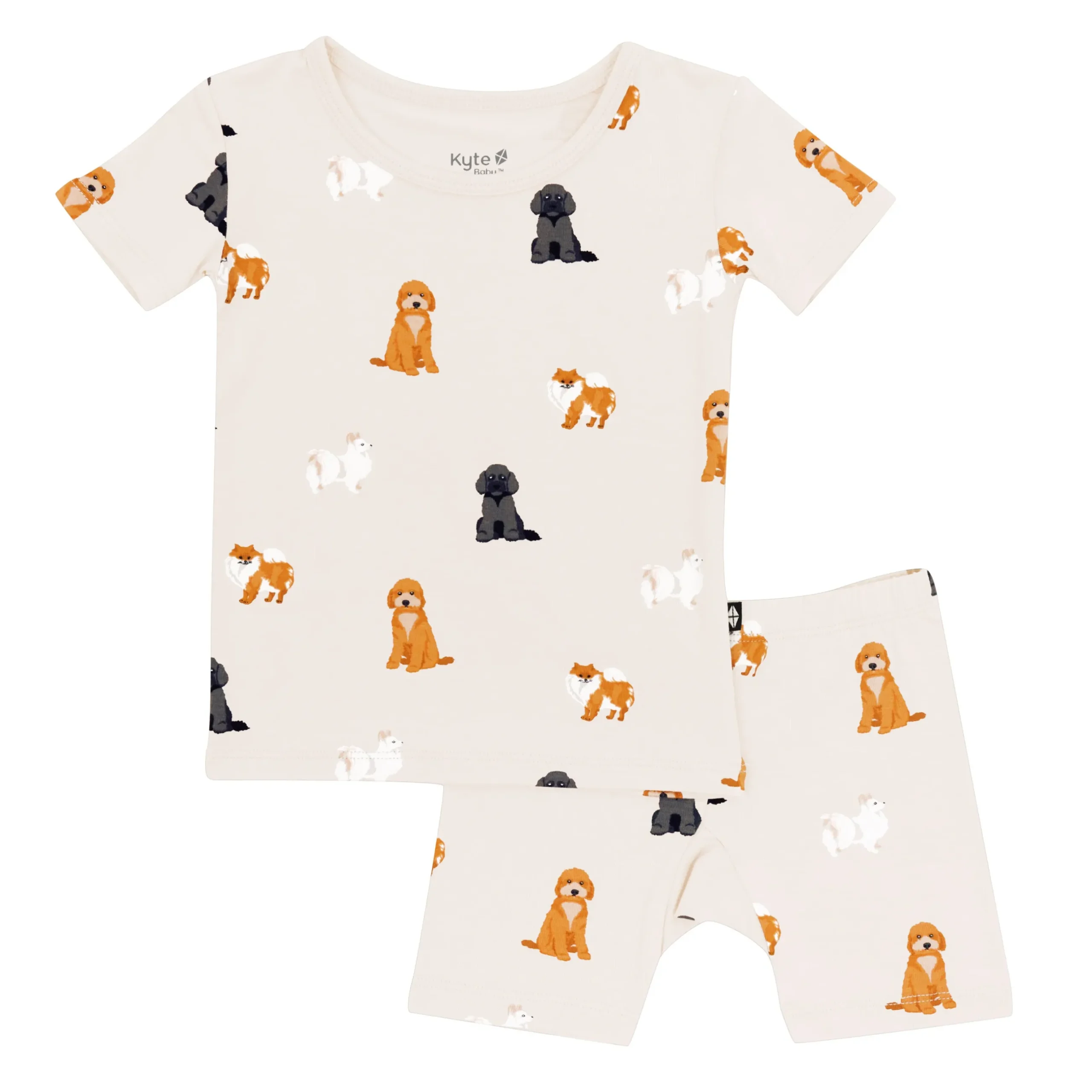Sale Kyte Baby Short Sleeve Pajamas in Fluffy Dog