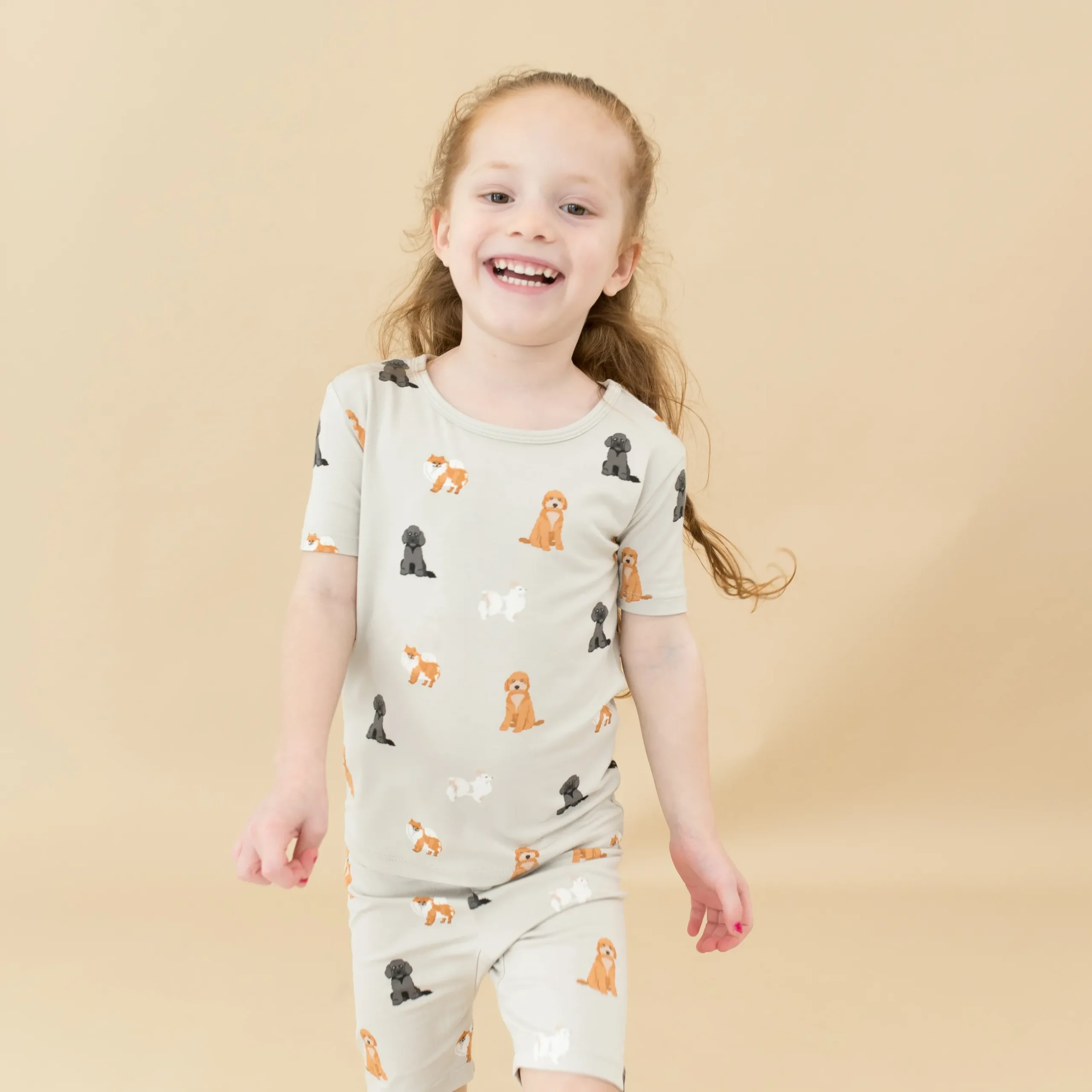Sale Kyte Baby Short Sleeve Pajamas in Fluffy Dog