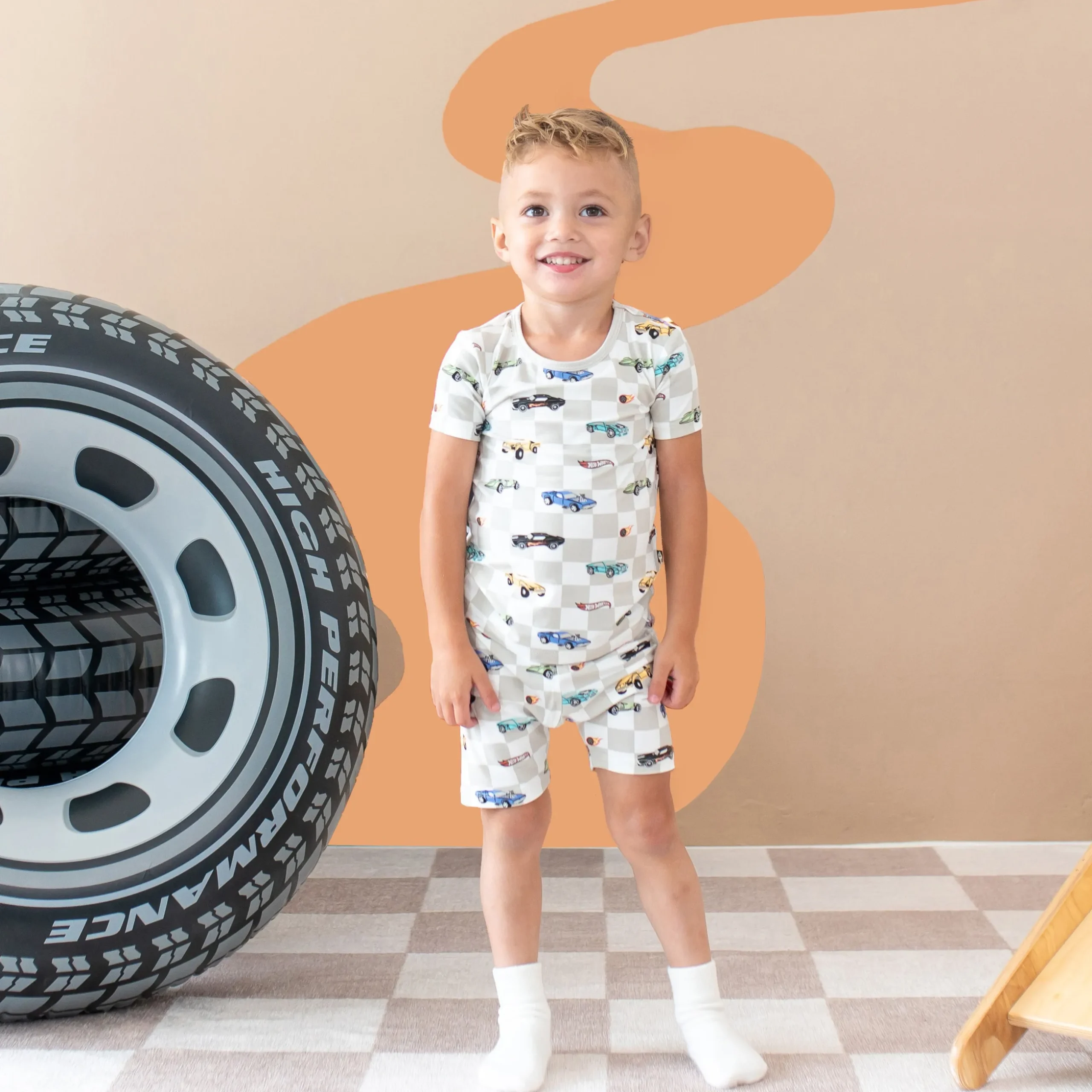 New Kyte Baby Short Sleeve Pajamas in Fast and Fierce