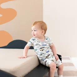 New Kyte Baby Short Sleeve Pajamas in Fast and Fierce