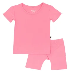 Hot Kyte Baby Short Sleeve Pajamas in Guava