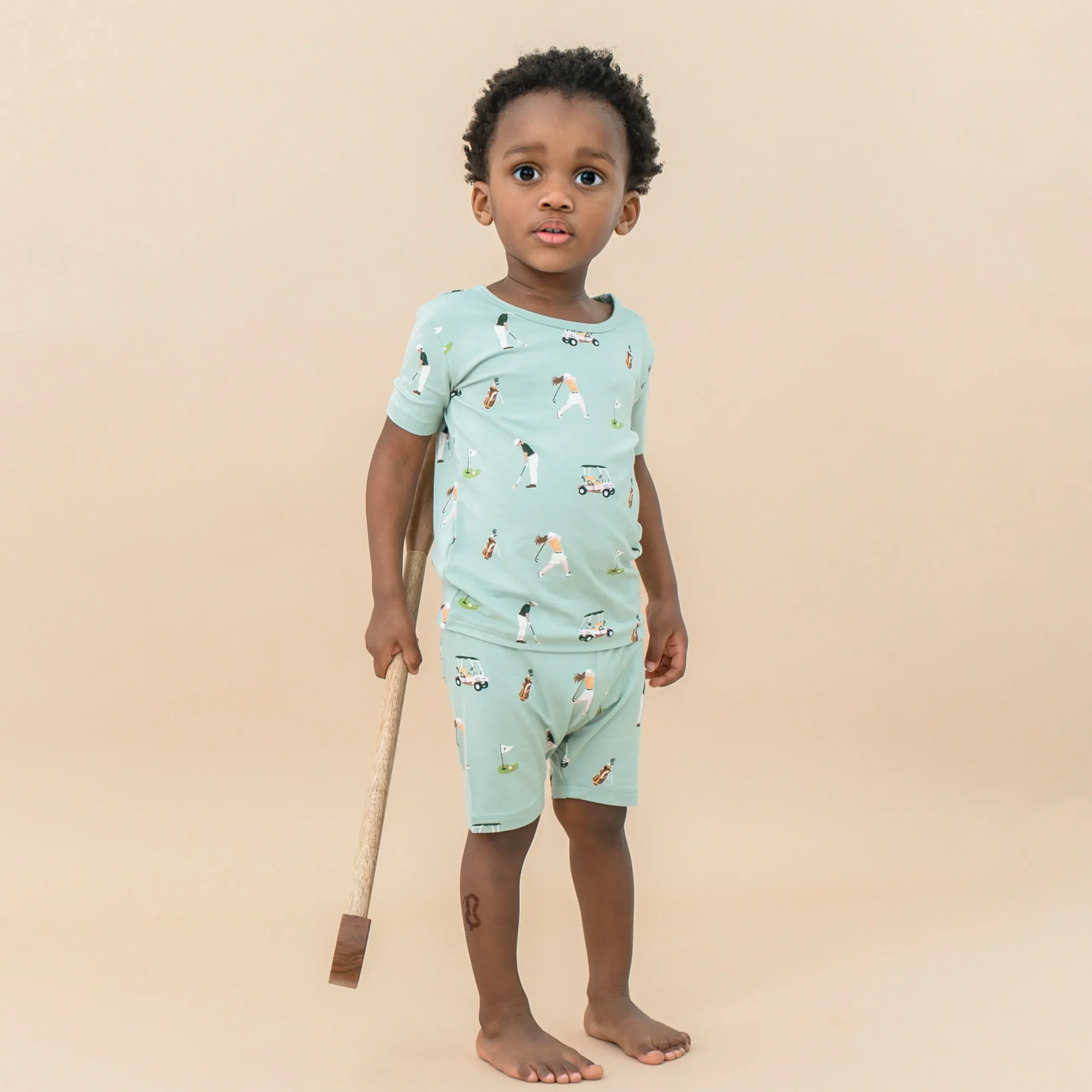Clearance Kyte Baby Short Sleeve Pajamas in Golf