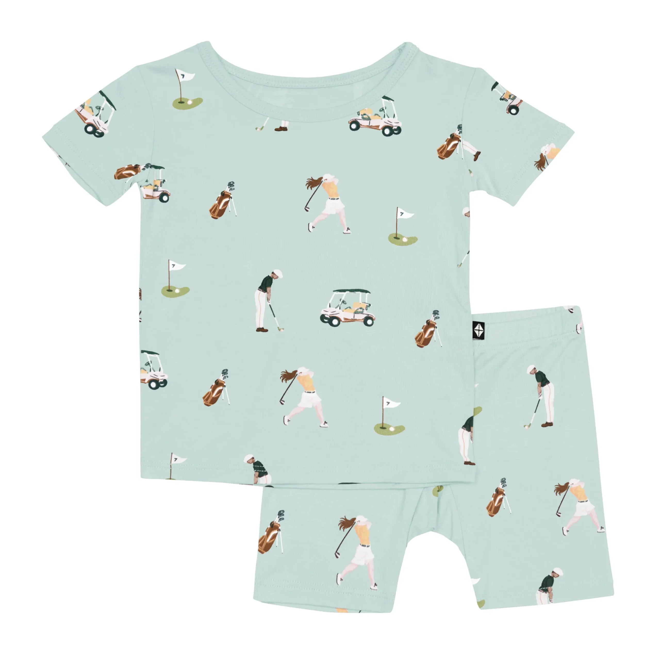 Clearance Kyte Baby Short Sleeve Pajamas in Golf