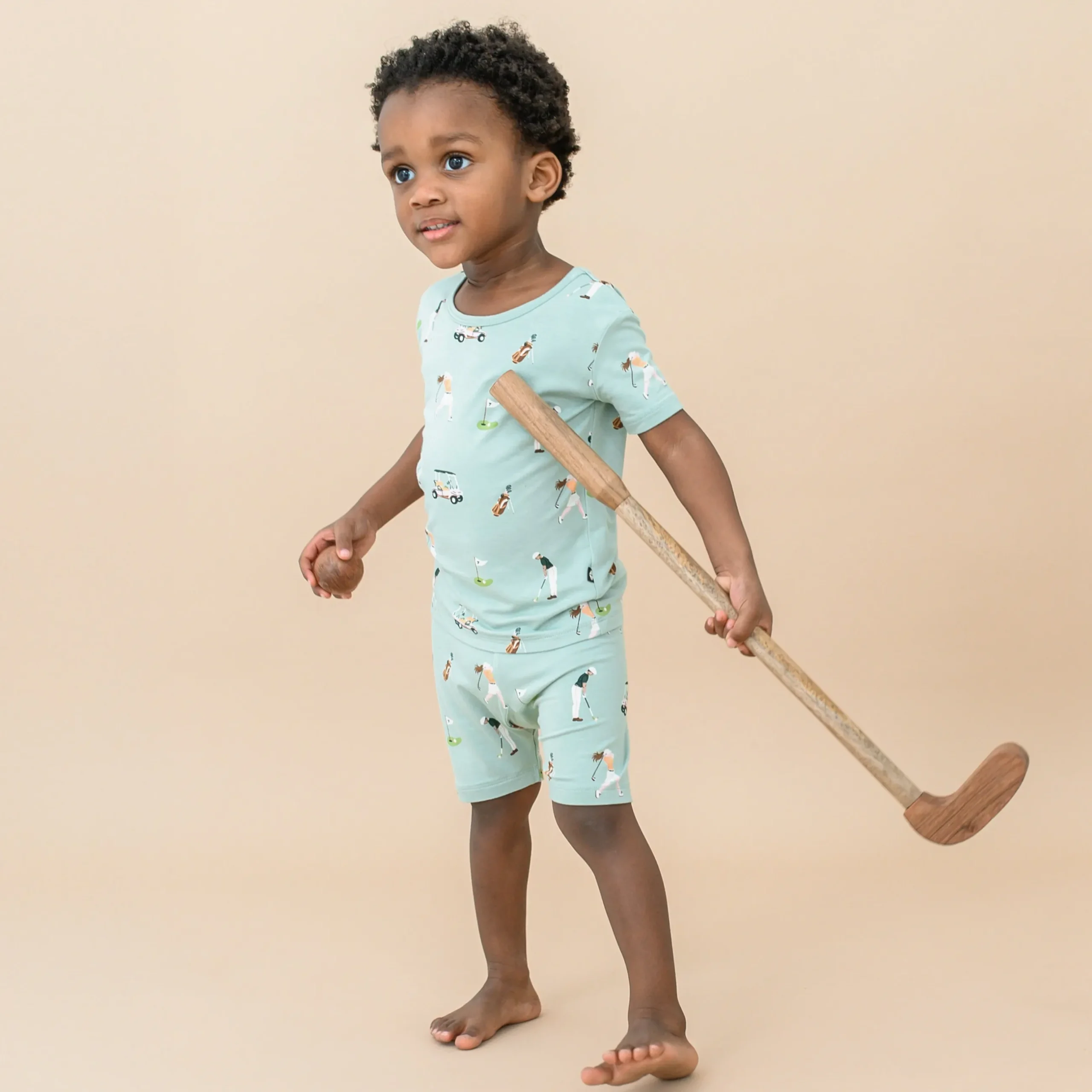 Clearance Kyte Baby Short Sleeve Pajamas in Golf