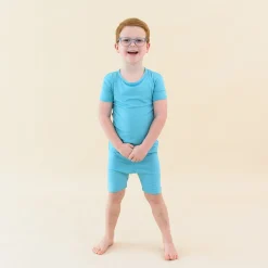 Hot Kyte Baby Short Sleeve Pajamas in Makai