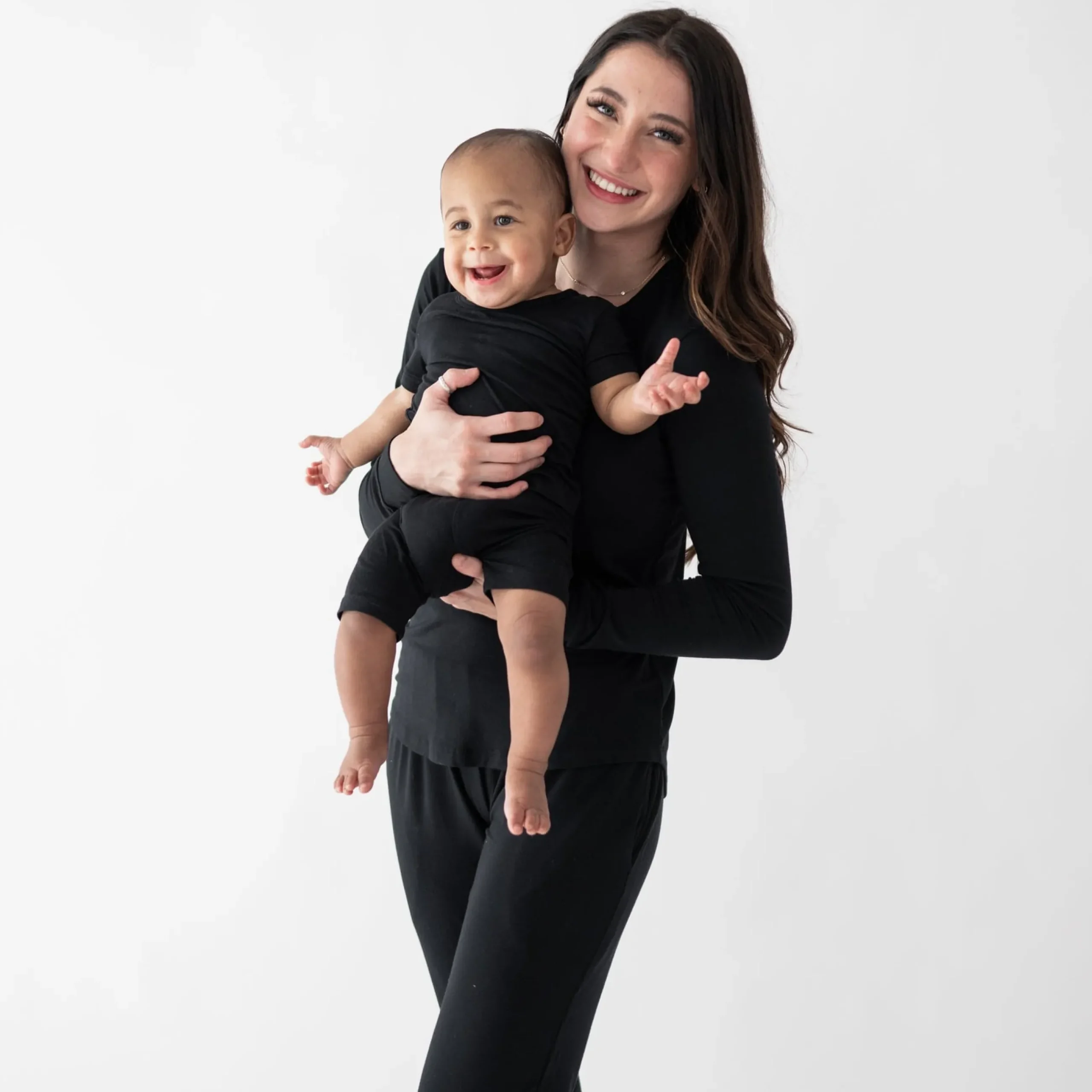 Hot Kyte Baby Short Sleeve Pajamas in Midnight