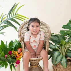 Kyte Baby Short Sleeve Pajamas in Peach