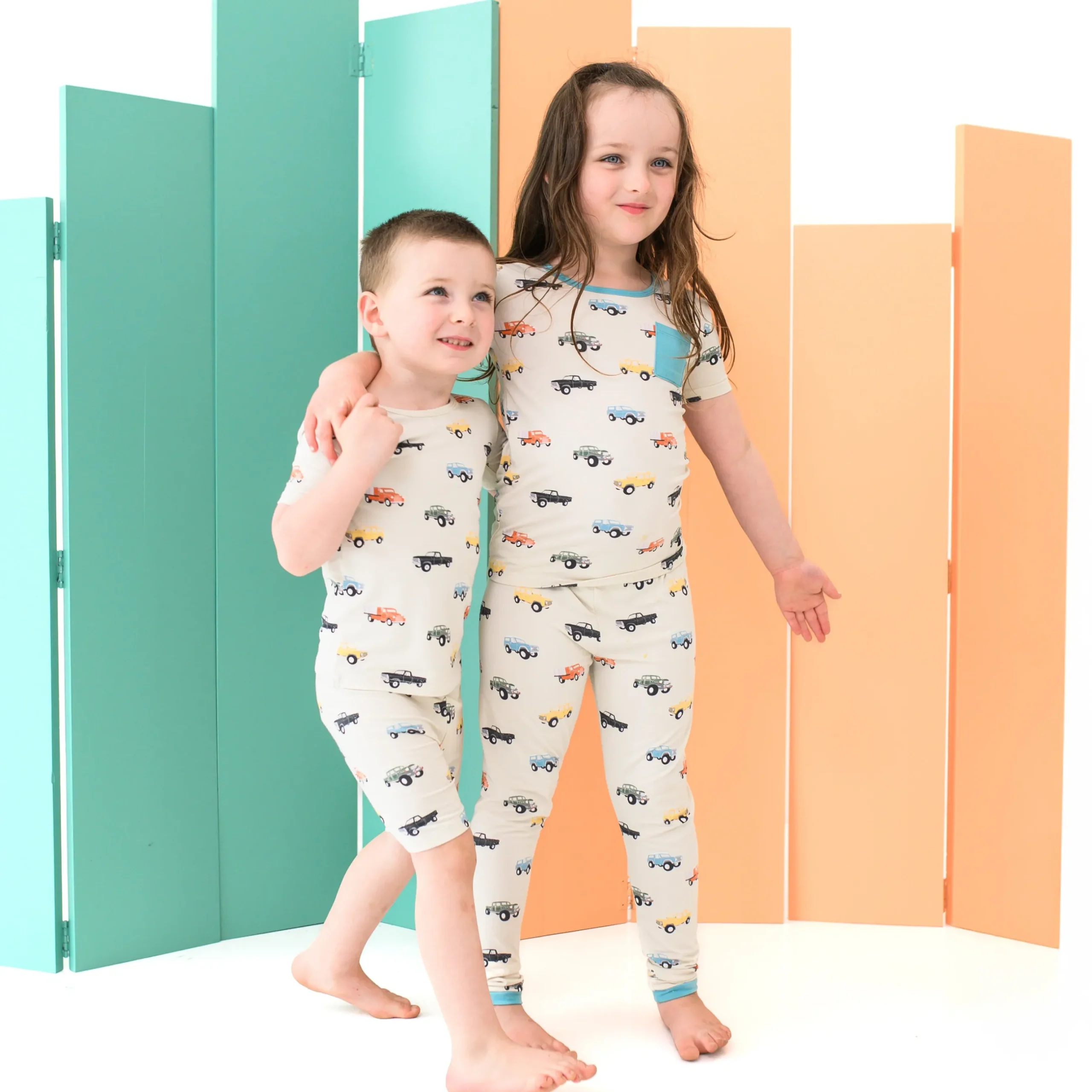 Best Kyte Baby Short Sleeve Pajamas in Vintage Truck