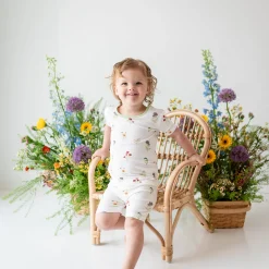 Outlet Kyte Baby Short Sleeve Pajamas in Wildflower
