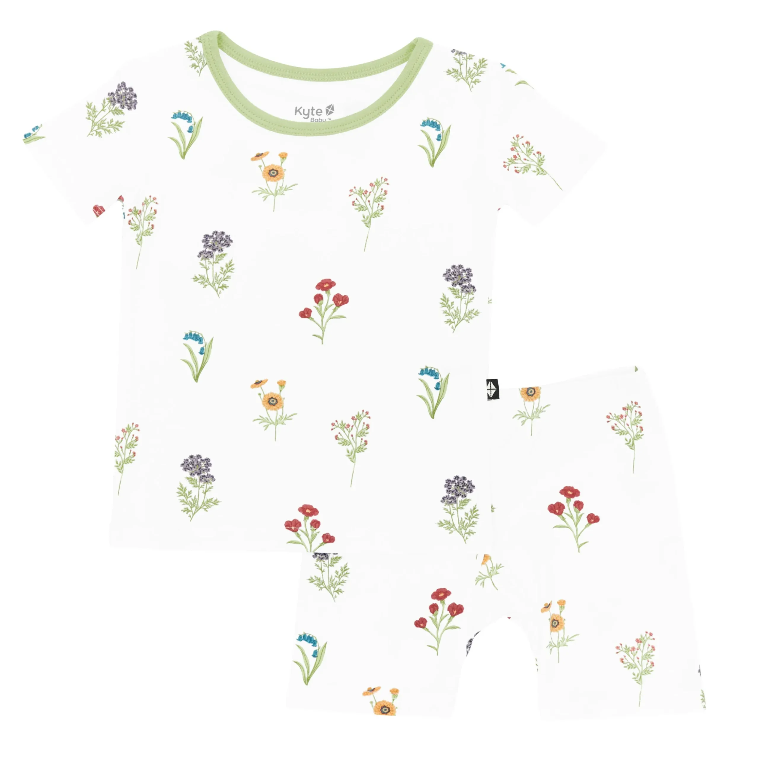 Outlet Kyte Baby Short Sleeve Pajamas in Wildflower