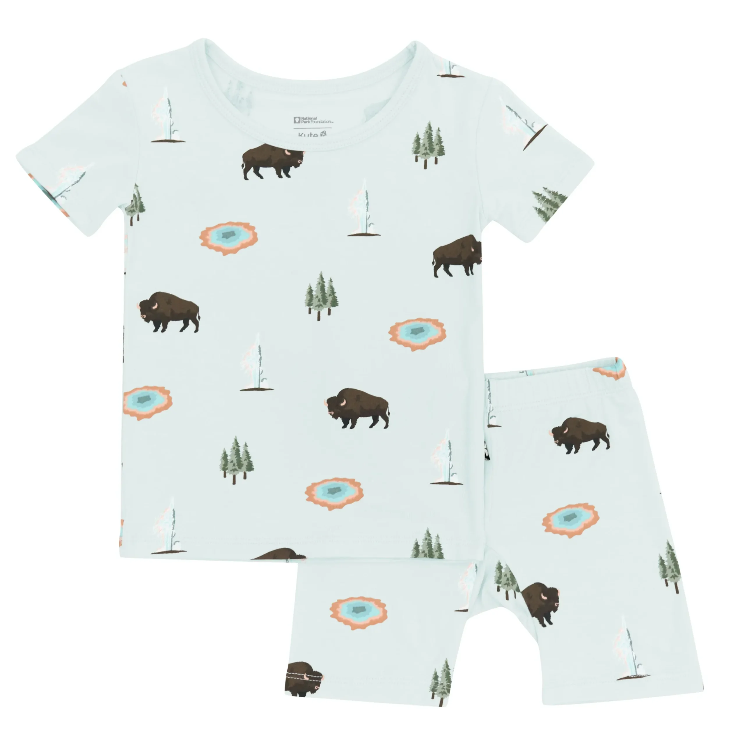Hot Kyte Baby Short Sleeve Pajamas in Yellowstone