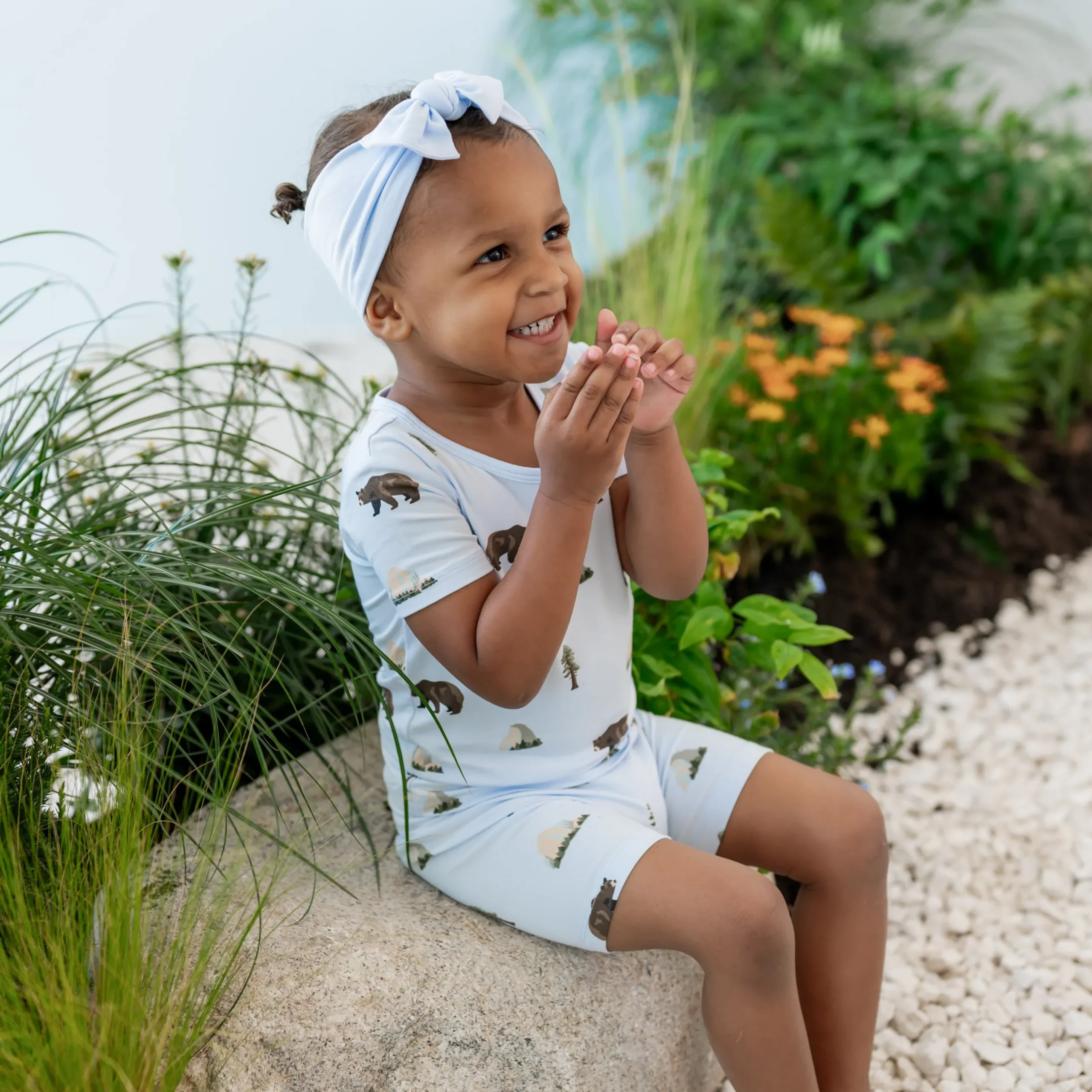 New Kyte Baby Short Sleeve Pajamas in Yosemite
