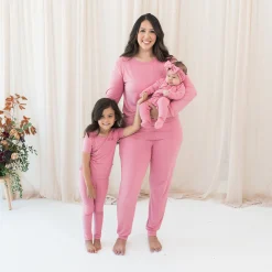 New Kyte Baby Short Sleeve with Pants Pajamas in Apple Blossom