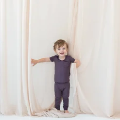 Best Kyte Baby Short Sleeve with Pants Pajamas in Currant