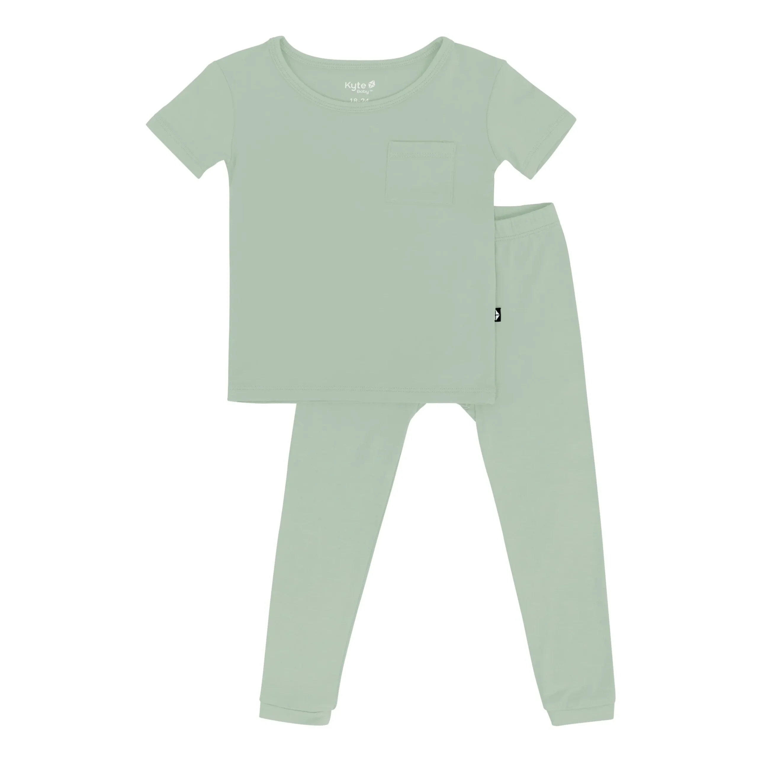 Kyte Baby Short Sleeve with Pants Pajamas in Thyme