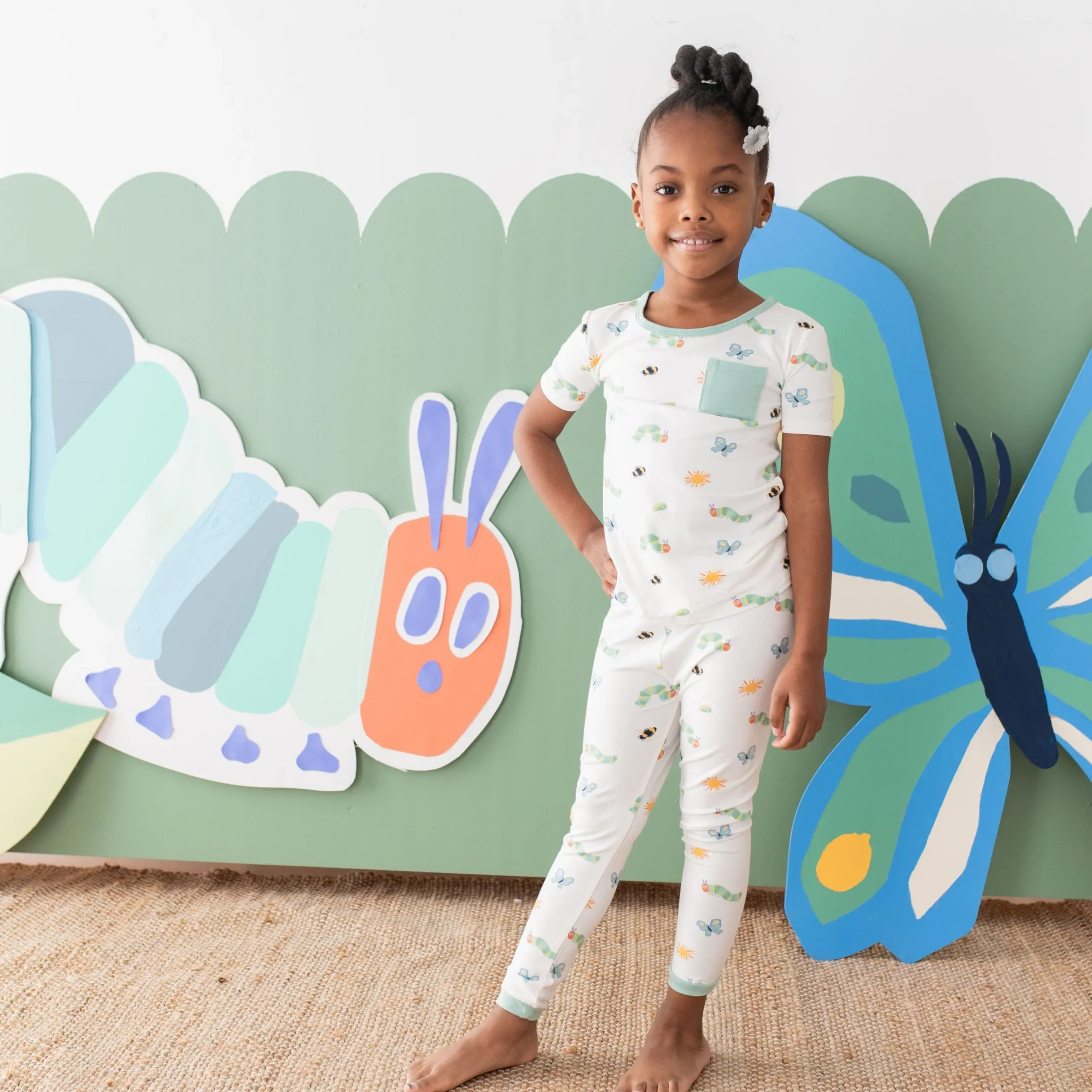 Discount Kyte Baby Short Sleeve with Pants Pajamas in The Very Hungry Caterpillar™ and Friends